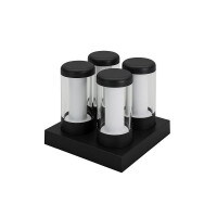 Newdes NIP - Akku-Tischleuchten 4er Set, schwarz 2
