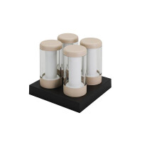 Newdes NIP - Akku-Tischleuchten 4er Set, sand 2