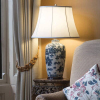Blaue Ginger Jar Tischlampe mit 1 Licht 3