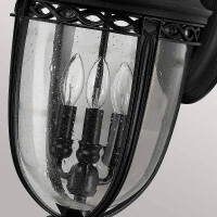 Englische Bridle 3-flammige große Wandlaterne 3