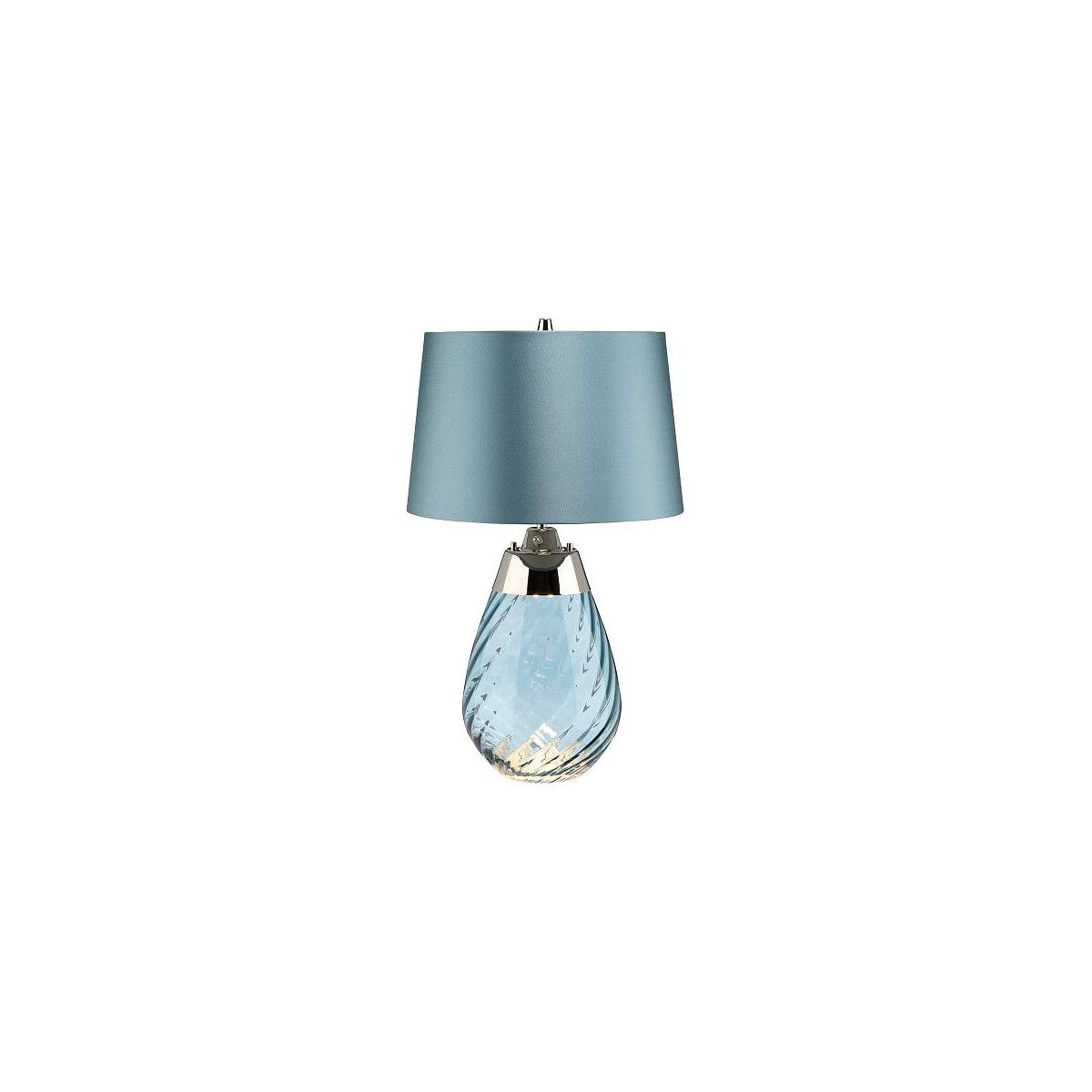 Kleine blaue Tischlampe Lena mit 2 Leuchten