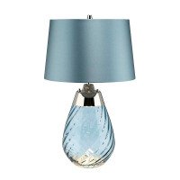 Elstead Kleine blaue Tischlampe Lena mit gallery