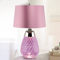Elstead Kleine pflaumenfarbene Tischlampe Lena mit 2 Leuchte