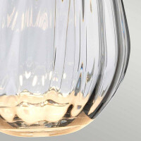 Elstead Kleine rauchfarbene Tischlampe Lena mit 2 Leuchten L
