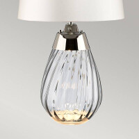 Elstead Kleine rauchfarbene Tischlampe Lena mit 2 Leuchten u
