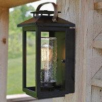 Kleine Atwater-Wandlaterne mit 1 Licht, Schwarz 5