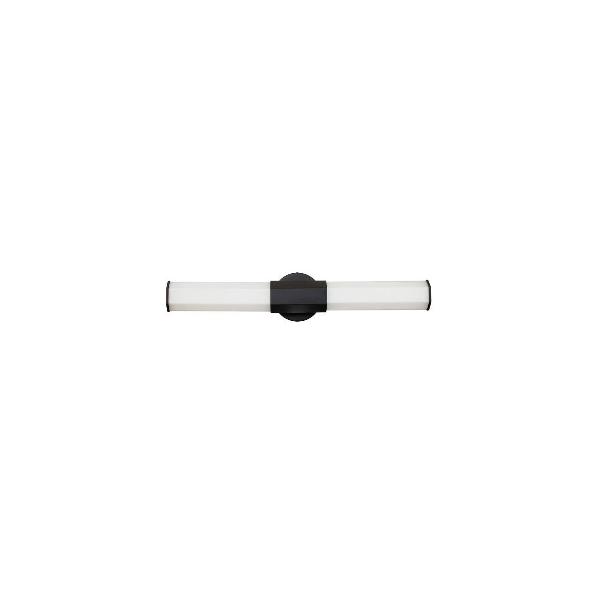 LED-Bad-Wandlampe Facet Dual, schwarz, 2-flg., Breite 66 cm