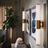 Facet Dual-LED-Wandleuchte – Messing 4