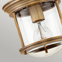 Hadrian 1-flammige Deckenleuchte – klares Glas –
