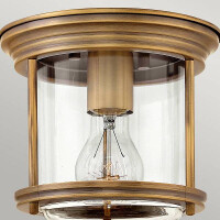 Hadrian 1-flammige Deckenleuchte – klares Glas –