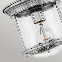 Hadrian 1 Light Flush – Klares Glas – Chrom 2