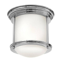 Hadrian 1 Light Flush &ndash; Opalglas &ndash; Chrom