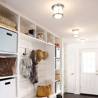 Hadrian 1 Light Flush – Opalglas – Chrom 2