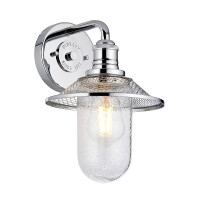 Rigby 1-flammige Wandleuchte &ndash; Poliertes Chrom