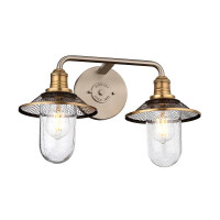 Rigby 2-flammige Wandleuchte &ndash; Antik-Nickel