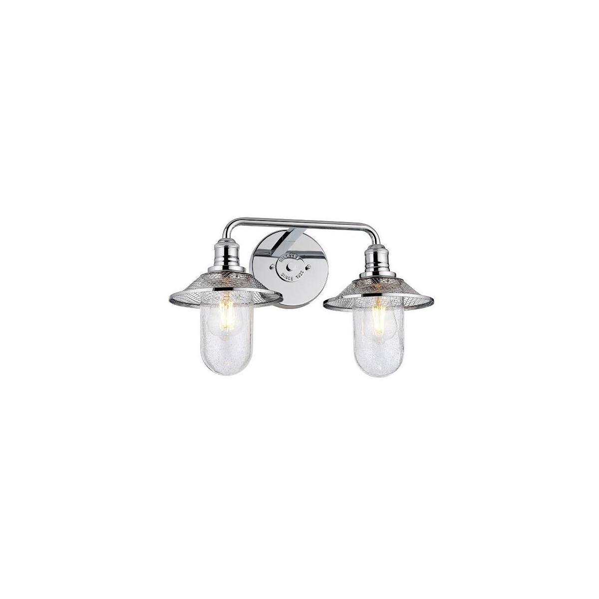 5024005673712 - Lighting QN-RIGBY2-BATH-PC quintiesse Wandleuchte Rigby E27 40W IP44 Stahl Chrom poliert  Blasenglas klar L22cm H301cm B483cm dimmbar - Elstead