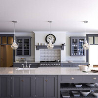 Triocent 1-Licht-Pendelleuchte/Semi-Flush-Nickel 5