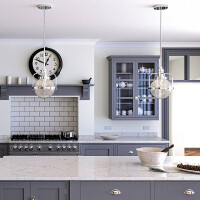 Triocent 1-Licht-Pendelleuchte/Semi-Flush-Nickel 6
