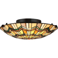 Alcott Tiffany 2 Light Flush Deckenleuch gallery