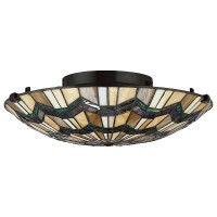 Alcott Tiffany 2 Light Flush Deckenleuchte 2