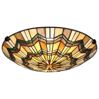 Alcott Tiffany 2 Light Flush Deckenleuchte 3