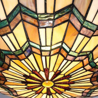 Alcott Tiffany 2 Light Flush Deckenleuchte 4