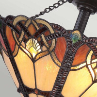 Cambridge Tiffany 2 Light Large Semi-Flush Deckenleuchte 3
