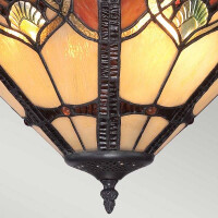 Cambridge Tiffany 2 Light Large Semi-Flush Deckenleuchte 4