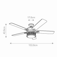 Ahrendale - 60in / 152cm Fan - Anvil Iron 6