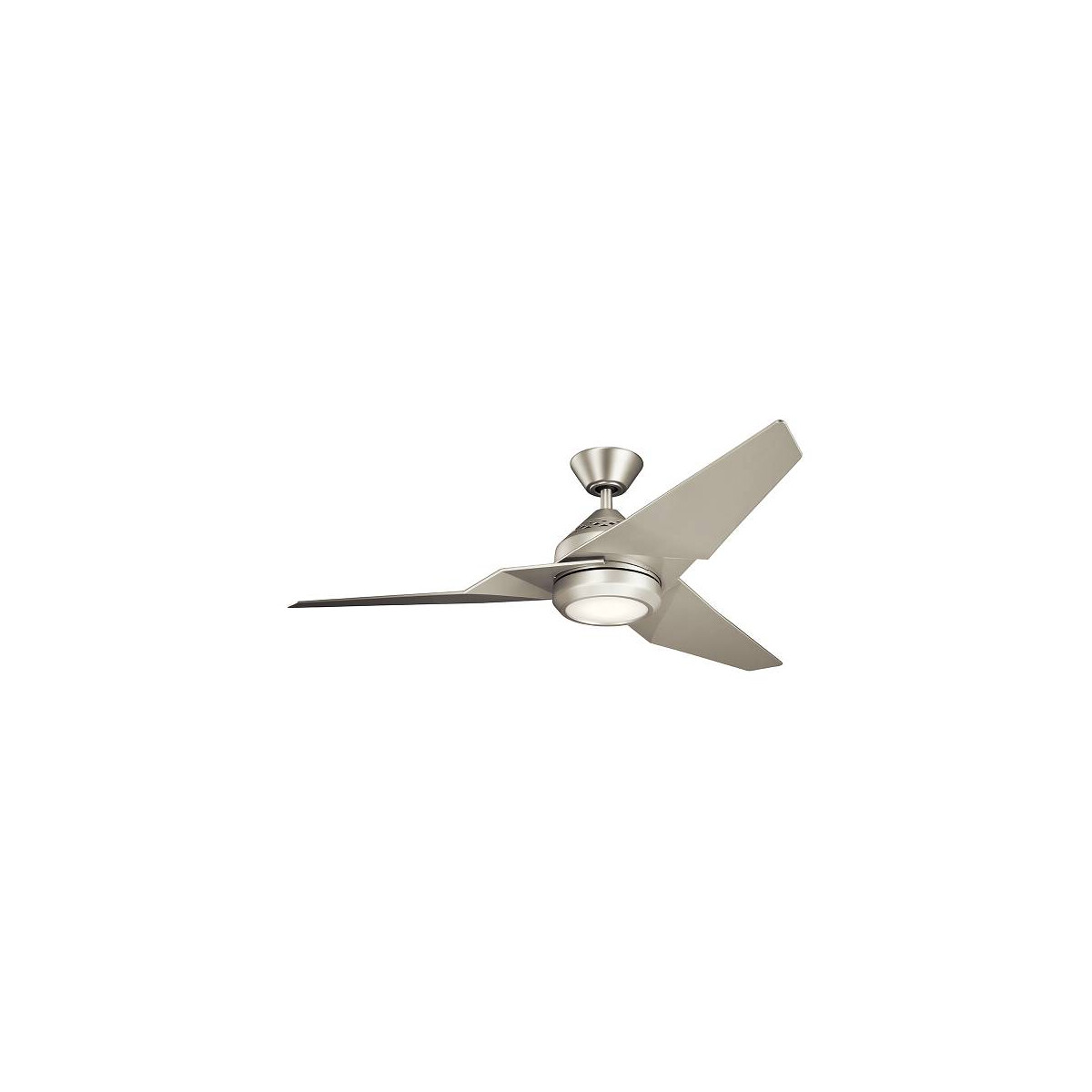 LED-Deckenventilator Jade, silber, leise, Ø 152 cm, 60 W