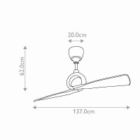 Link - 54in / 137cm Fan - Polished Nickel 6