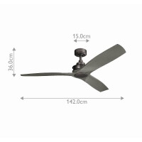 Ried - 56in / 142cm Fan - Anvil Iron gallery