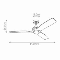 Ried - 56in / 142cm Fan - Anvil Iron 6
