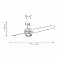 Xety - 56in / 142cm Fan - Brushed Nickel 5