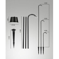Fabas Luce Armanda Spot - Set inkl. Erdspieß / Akku Sc