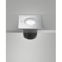 Fabas Luce WAKO 2 SILVER Außeneinbauleuchten Edelstahl