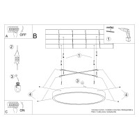 Sollux SL.1244 Plafond ONYX 40 schwarz LED 3000K 6