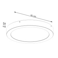Sollux SL.1245 Plafond ONYX 40 weiß LED 3000K 5