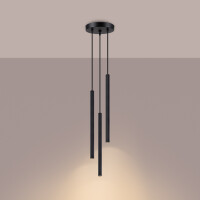 Sollux SL.1341 Pendelleuchte ARCHE 3P Schwarz 3