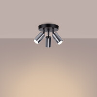 Sollux SL.1369 Plafond WINX 3P schwarz/chrom 3