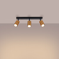 Sollux SL.1376 Plafond WINX 3 schwarz/kupfer 3