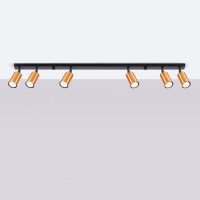 Sollux SL.1380 Plafond WINX 6L schwarz/kupfer 2