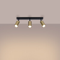 Sollux SL.1384 Plafond WINX 3 schwarz/gold 3