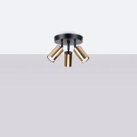 Sollux SL.1385 Plafond WINX 3P schwarz/gold 2