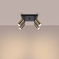 Sollux SL.1386 Plafond WINX 4 schwarz/gold 3