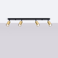 Sollux SL.1387 Plafond WINX 4L schwarz/gold 2