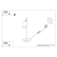 Sollux SL.1389 Tischlampe WINX schwarz/gold 8