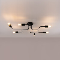 Sollux SL.1447 Kronleuchter VECTOR 6 schwarz 3