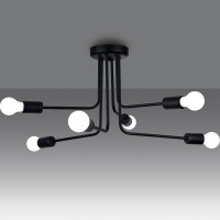 Sollux SL.1452 Kronleuchter NORAH 6 schwarz 3