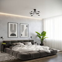 Sollux SL.1455 Kronleuchter LEVAR schwarz 8